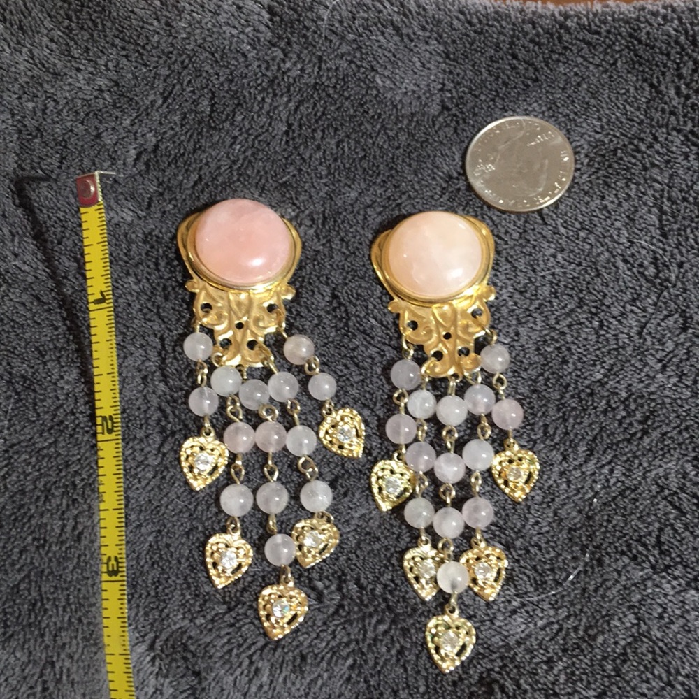 Rose Quartz Dangle Earrings